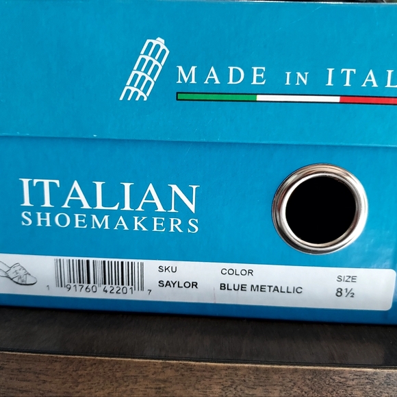 Blue Wedge Sandals - 8 1/2 - Picture 4 of 4